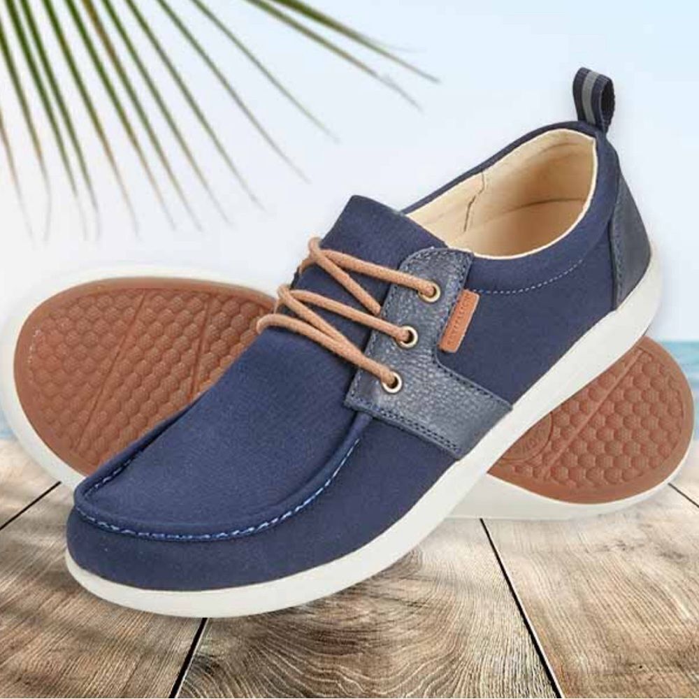 Revitalign Orthotic Shoes Brewster Canvas Blue Waco Spenco size 12.5EE B37
